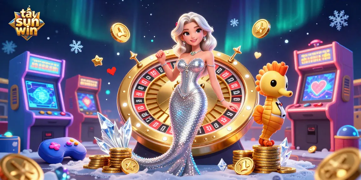 Experience the thrill and excitement of tải sun win with vibrant 3D gaming elements in a casino setting.