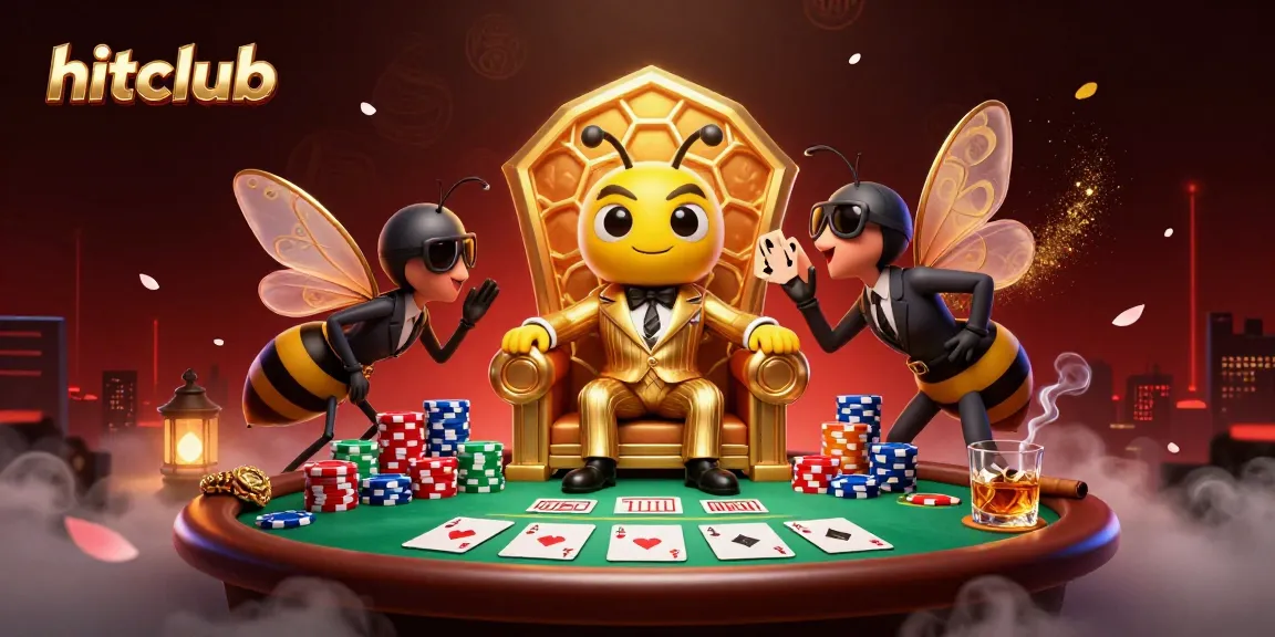 Experience the thrilling action of hitclub as a mob boss oversees the poker game in a vibrant casino.