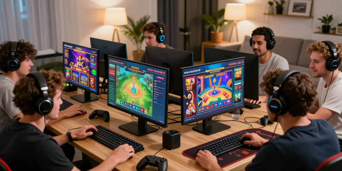 Exciting B52 gaming scene with players immersed in online casino action and vibrant graphics.
