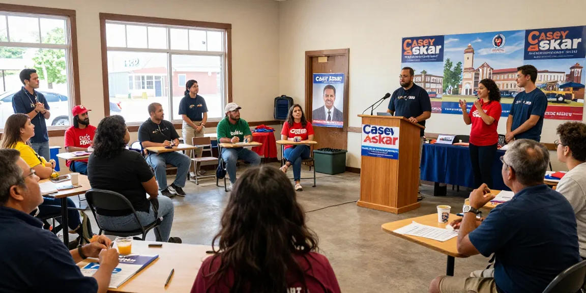 Engaging community meeting with Casey Askar in FL-22, highlighting local involvement.
