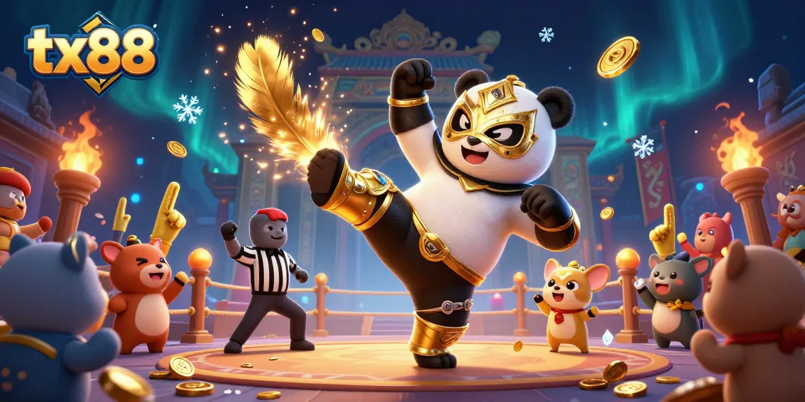 tx88 kicks off an exciting gambling match with a lively crowd and dazzling visuals