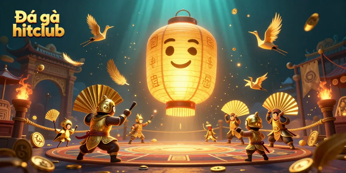Experience thrilling Đá gà hitclub battles with vibrant 3D characters amidst an immersive casino scene.