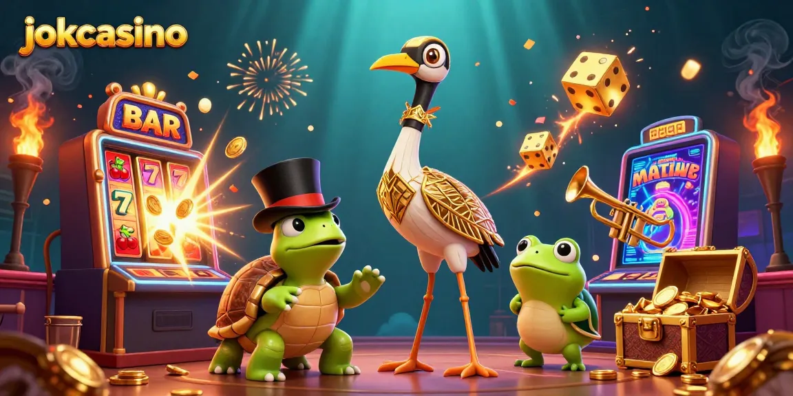Experience big wins at jokacasino with lively characters and an exciting slot machine scene.