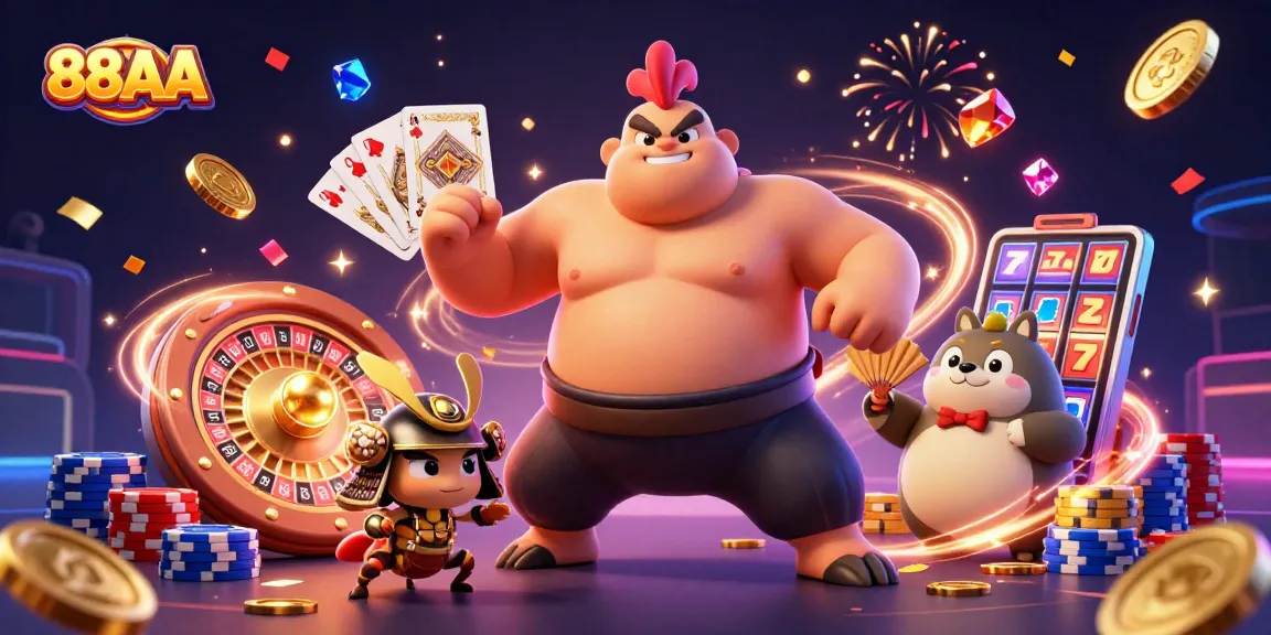 88AA's exciting gambling experience showcased with vibrant gameplay elements.