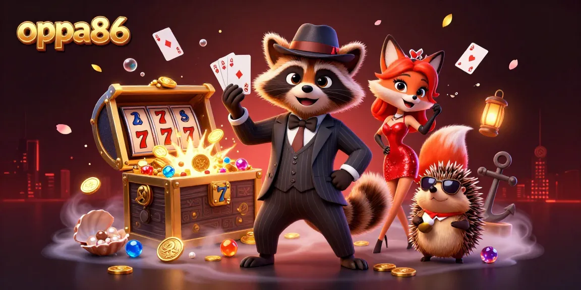 Experience the thrill of winning with oppa86 in this vibrant casino scene filled with action!