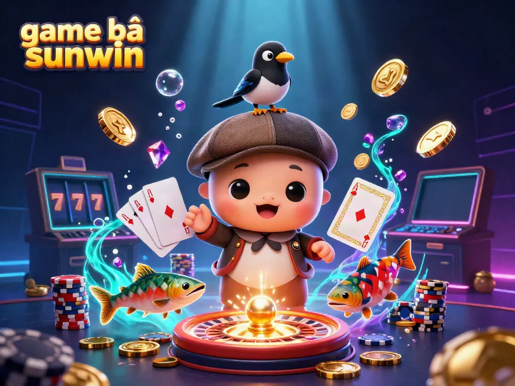 Engage with the thrilling game bài sunwin, showcasing vibrant characters and casino elements for a fun gaming experience.