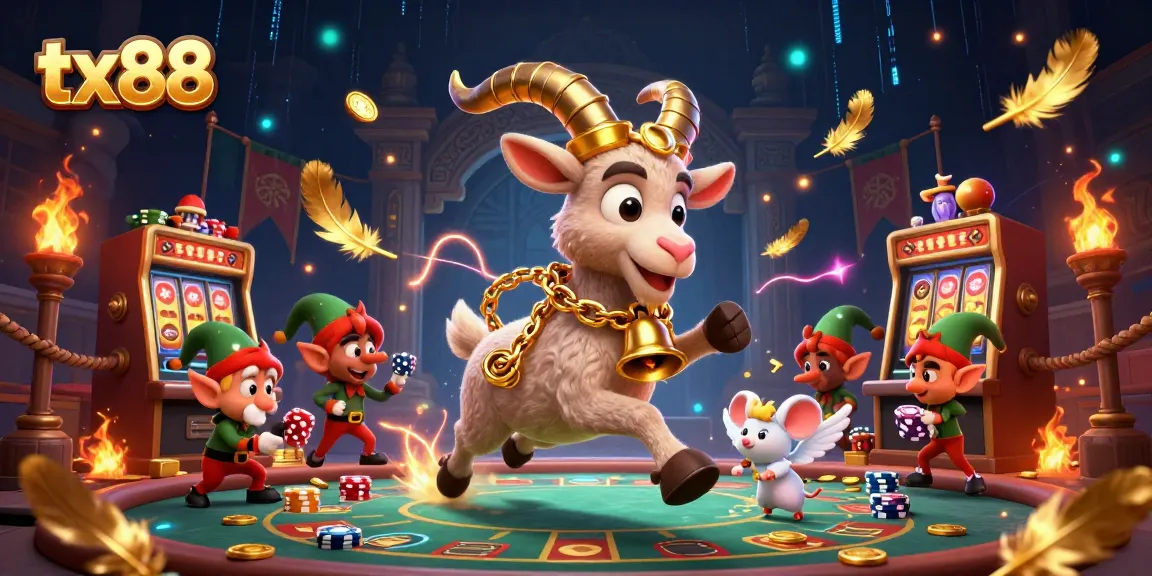 Experience thrilling gameplay at tx88 with festive Krampus, angel mouse, and mischievous elf gremlins!
